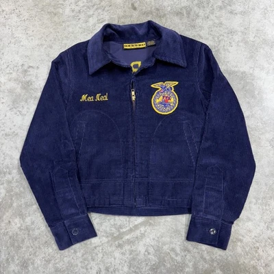 FFA Official Corduroy Jacket Womens Small Blue Embroidered Georgia Bainbridge - Image 1 of 4