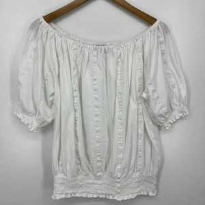 Lauren Ralph Lauren Bluse Damen Gr. XL weiß schulterfrei Boho Bauern - Bild 1 von 7