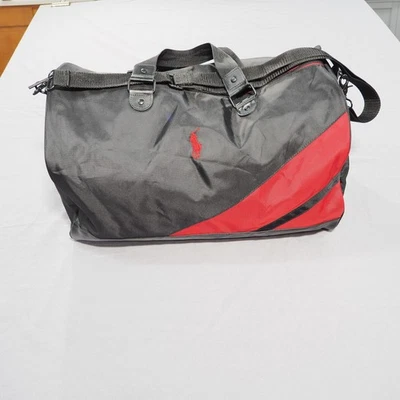 Ralph Lauren Polo Negro Rojo Bolso de Lona Gimnasio Bolso de Viaje Grande Logo Correa para el Hombro Foto 1 de 4
