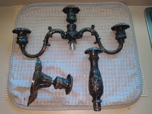 3 In 1 Multi Use Reed & And Barton 741 Candle Candelabra Old Antique Victorian - Picture 1 of 11