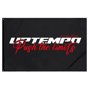 UPTEMPO Banner "Signature" | Schwarz/Weiß/Rot | Herren Damen Event Festival - Picture 1 of 1