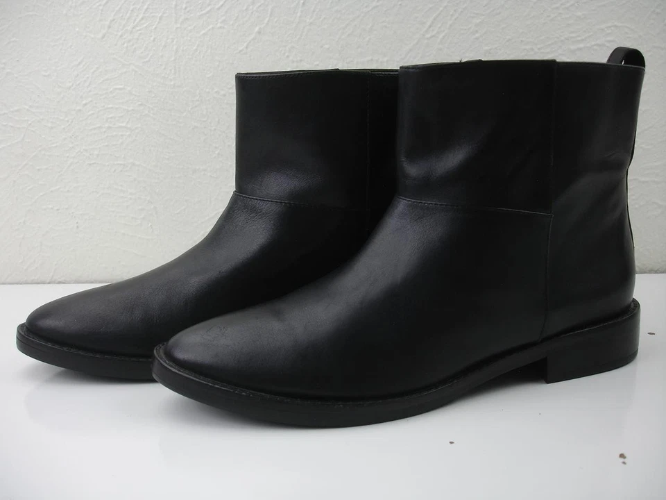 Botas Chelsea de cuero negras sin cordones al tobillo 8,5 38,5 $595 THEYSKENS THEORY para mujer Foto 1 de 4