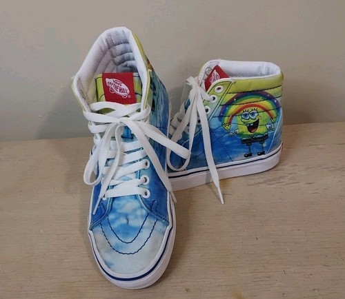 Scarpe sneakers casual Vans unisex Spongebob Sk8 Hi 721356 blu taglia M4 5 W6