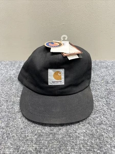 Carhartt Hat Cap Fitted Mens Large Black Canvas Patch Thermolite USA Made Warm - Picture 1 of 9