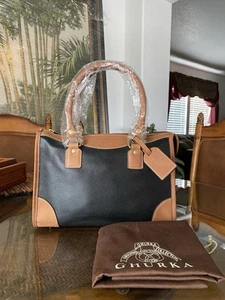 Ghurka Original Umhängetasche Handtasche schwarz Leder ~ Nelle ~ - Bild 1 von 6