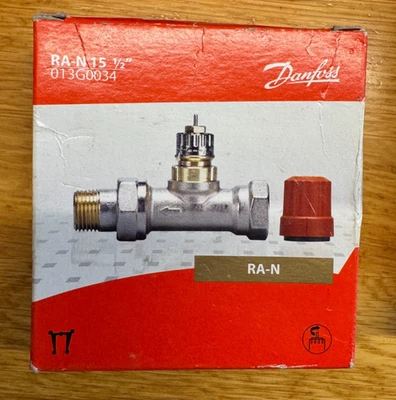 Danfoss RA-N 15 R1/2, Durchgang, matt vernickelt 013G0034 - 3 STÜCK - Bild 1 von 2