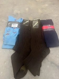Herren Gold Toe Vintage Socken Marineblau Braun USA Größe 10,5-13 11-12 4 PAAR - Bild 1 von 5