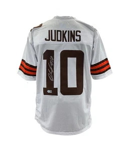 Quinshon Judkins Signed Autographed Browns White Custom Jersey Swau COA - Bild 1 von 1