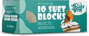 Wild Bird Food Insect Flavoured Suet Blocks Bird Feed 10 Pack 3KG - Enriched wit - Picture 1 of 12