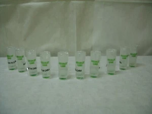 Absolut Lime Shot Glasses Frosted Glass Vodka 10 Shooter Shot Glass - Case of 10 - Picture 1 of 8