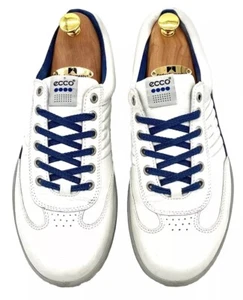 Zapatillas de golf Ecco Street Evo One de cuero blancas/azules para hombre YGI K3S-19 talla 10 - Imagen 1 de 12