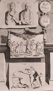 1722 Peter Van der Aa Acquaforte Brescia Monumenta Brixiana Tab XVI Dio Pan - Picture 1 of 6