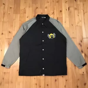 Bape x Kaws Baby Milo Windbreaker Jacket Nylon Black x Gray XL size Used Japan - Picture 1 of 10