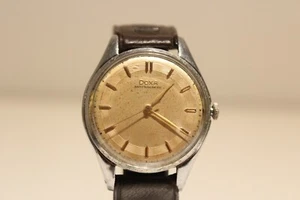 VINTAGE RARE NICE CLASSIC OVERSIZE 38MM MECHANICAL MEN'S SWISS WATCH "DOXA" - Picture 1 of 12