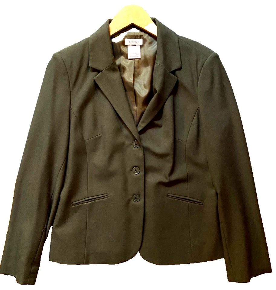 Blazer para mujer Barneys New York 10, oliva, forrado, ajuste peplum, ¡hermoso! Foto 1 de 4