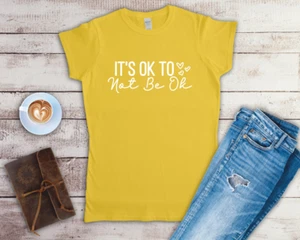 Camiseta ajustada It's Ok Not Be Ok para dama talla 2XL margarita - Imagen 1 de 2