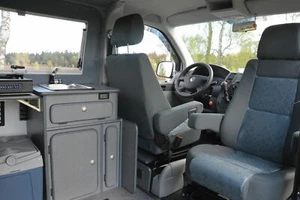 VW Bus T6.1 T6 T5 Spezial-Drehkonsole Fahrerseite Sportscraft für 2. Batterie - Bild 1 von 12