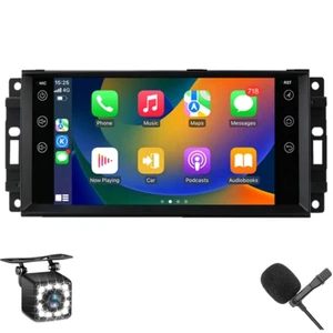In Dash Android Car Stereo Radio GPS Carplay For Jeep Wrangler Chrysler Dodge - Picture 1 of 16