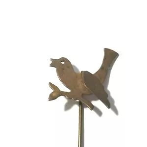 Pin de palo pájaro metal oscurecido artesanal - Imagen 1 de 3