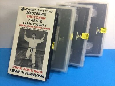 Mastering Shotokan Karate VOL 3-6 Kenneth Funakoshi  4 VHS TAPES - New Sealed - Image 1 of 4