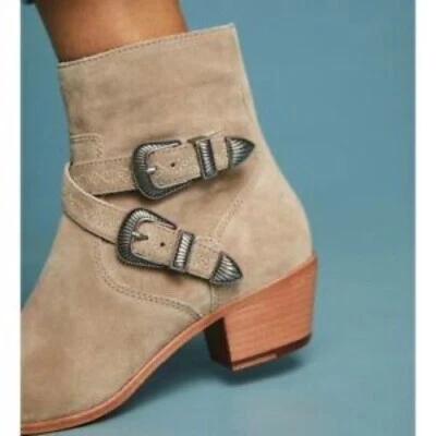 New Forever 21 Western Ankle Heeled Booties Double Buckle Women’s size 8 - Image 1 of 4