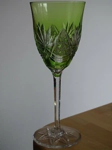 VAL ST LAMBERT 1 ANCIEN VERRE A VIN ROEMER CRISTAL WERNER DOUBLER VERT MOUSSE - Imagen 1 de 6