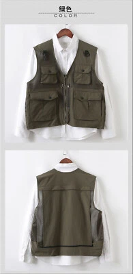 multi-bolsillo malla herramientas voluntario publicidad chaleco pesca fotografía chaleco Foto 1 de 3