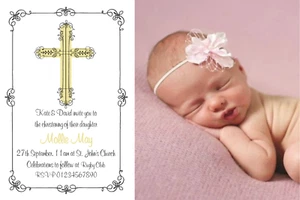 10 fotos propias personalizadas bautizo bautismo nombramiento día invitaciones de comunión - Imagen 1 de 24