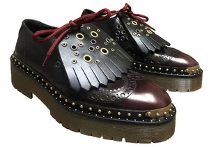 Burberry English Icons Clog Bissett Oxfords Detachable Kiltie Creepers New 37 7 - Picture 1 of 15