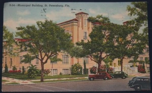Municipal Building, St. Petersburg, FL Postcard 1958 - Picture 1 of 2