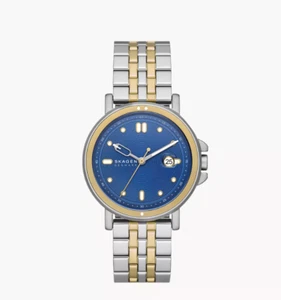New SKAGEN Signatur Sport Mens Watch Blue Dial Two-Tone Stainless Steel SKW6921 - Picture 1 of 5