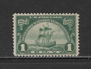 EE. UU. SCOTT 614 MNH F/VF - 1924 1c DK VERDE - HUGONOTE-VALÓN EDICIÓN DEL TRICENTENARIO - Imagen 1 de 2