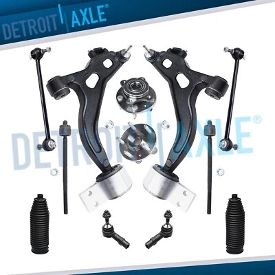 Kit de buje de rueda de brazo de control inferior delantero de 12 piezas para Ford Five Hundred Freestyle 05-07 Foto 1 de 4