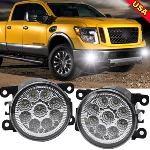 PAIR Front Fog Light Lamp For Nissan Titan XD 2016 2017 2018 2019 Replacement US - Picture 1 of 11
