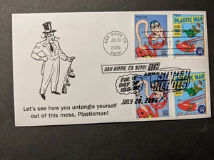 SUPER HERO PLASTICMAN 2006 FDC Postal History Cover Cachet San Diego, CA - Picture 1 of 2