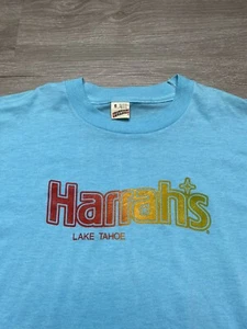 Vintage 80s Harrah's Casino T shirt Lake Tahoe Size Small Single Stitch - Picture 1 of 4