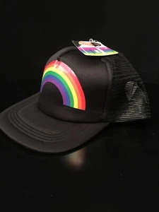 NEW Adults Gay Pride Rainbow Baseball Hat Cap Festival Party Parade LGBT Trucker - Picture 1 of 4