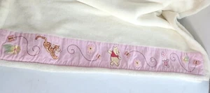 Disney Baby Fleece Blanket Winnie The Pooh Pink Sweet Tigger Piglet Embroidered  - Picture 1 of 7