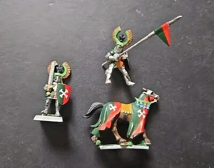 Warhammer bretonnian questing Knight/ Lord / Paladin Foot & Rare Mounted metal - Picture 1 of 9