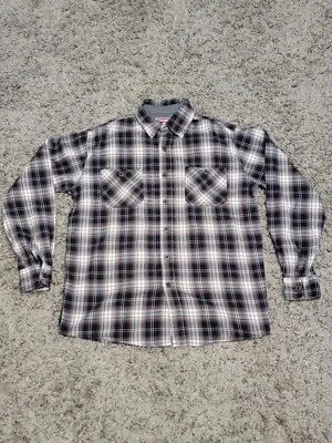 wrangler flannel shirt Mens Size M Button Up long sleeve plaid multicolor - Image 1 of 4