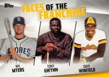 2019 TOPPS SERIES 2 - FACES OF THE FRANCHISE - TONY GWYNN / D WINFIELD / W MYERS