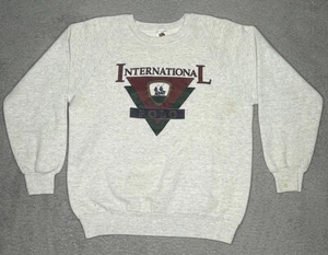 Vintage 90s International Polo Club Sweatshirt Men Large White Pullover USA Made - Bild 1 von 24