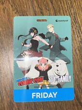 NYCC New York Comic Con Badge 2023 Used FRIDAY Crunchy Roll SPY FAMILY Pass