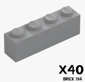 LEGO X40 LADRILLO 1X4 PIEDRA MEDIANA COLOR GRIS 4211394 3010 - Imagen 1 de 1