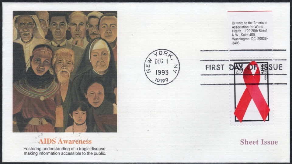 US Scott #2806 "AIDS Awareness" FDC - Image 1 of 1
