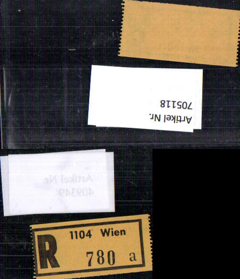 705118 Einschreibezettel Rekozettel R-Zettel Wien - Bild 1 von 1