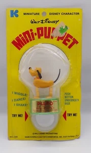 Mini títere de empuje original vintage Kohner Disney sellado juguete PLUTO sin usar, en caja figura perro - Imagen 1 de 7
