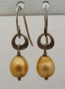 Pendientes colgantes Silpada W1431 plata de ley y perlas de cobre - Imagen 1 de 6