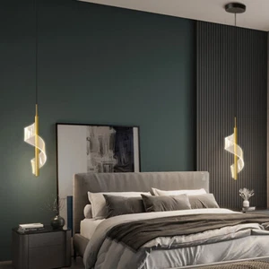 Luz colgante LED moderna vestíbulo luces de techo doradas iluminación candelabro de cocina - Imagen 1 de 8
