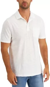 Club Room Men's Polo Shirt Slub Knit Short Sleeve 100132075MN White Size Medium - Picture 1 of 2